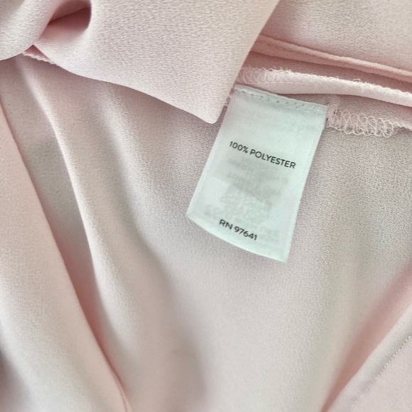 J. Jill Wearever Pale Pink Split V-Neck Drape Front Blouse Size M - Picture 8 of 10